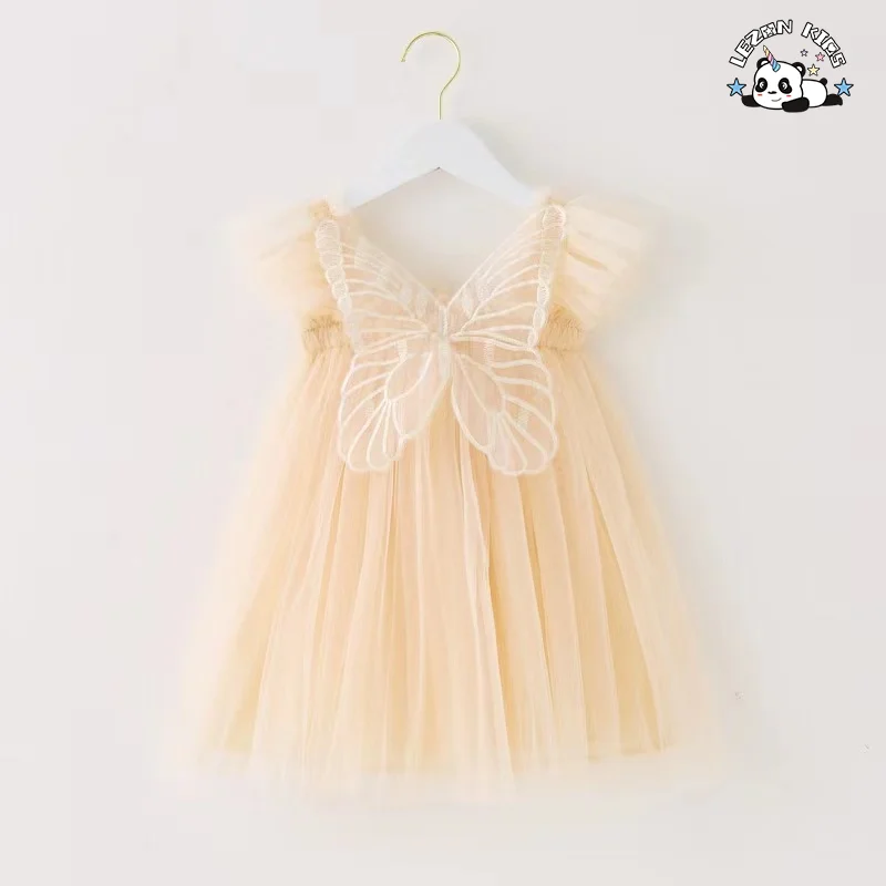 LEZONKIDS - Wholesale New Design sleeveless summer cool latest tulle children tutu dresses for girls kids